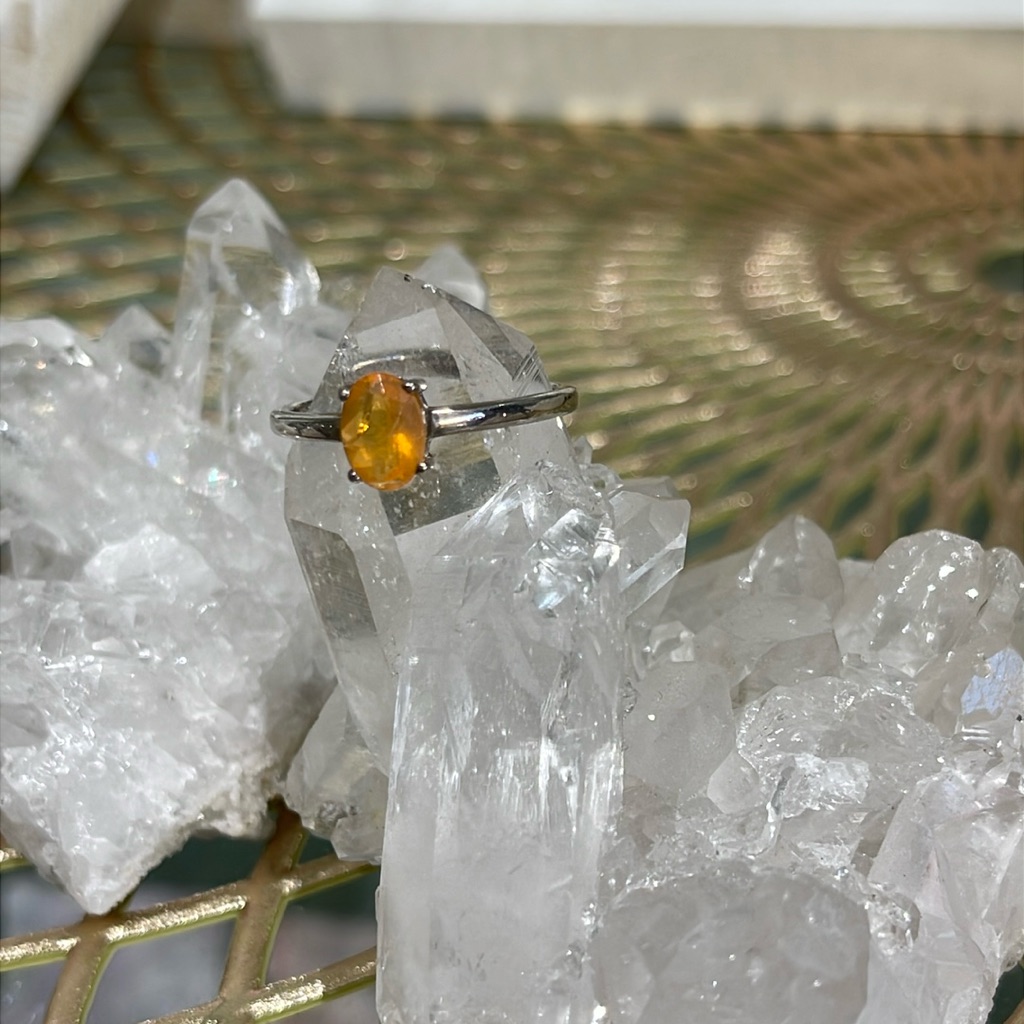 Mexican Fire Opal Ring